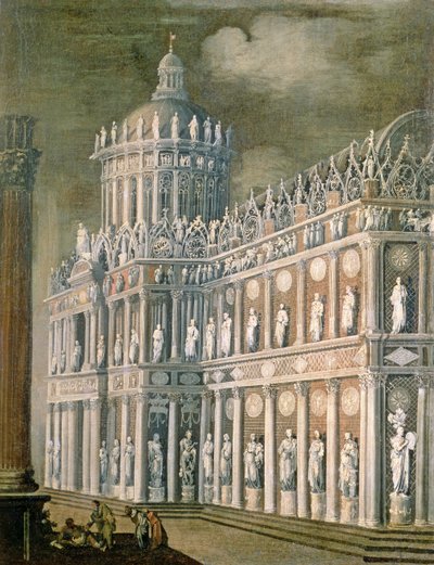 Architektonische Fantasie, die die Heilung des Gelähmten darstellt, 1622 von Francois de Nome